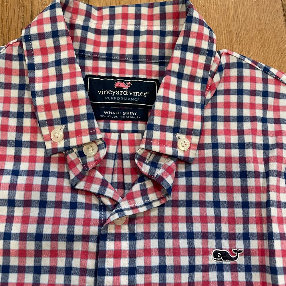 Boys Vineyard Vines performance Whale button up.